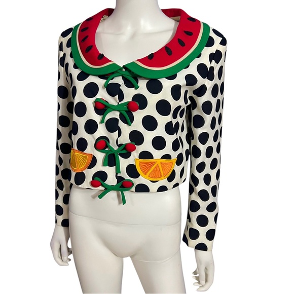 Moschino Cheap & Chic Vintage Fruit Polka Dot Jacket as seen on The Nanny - Picture 5 of 11